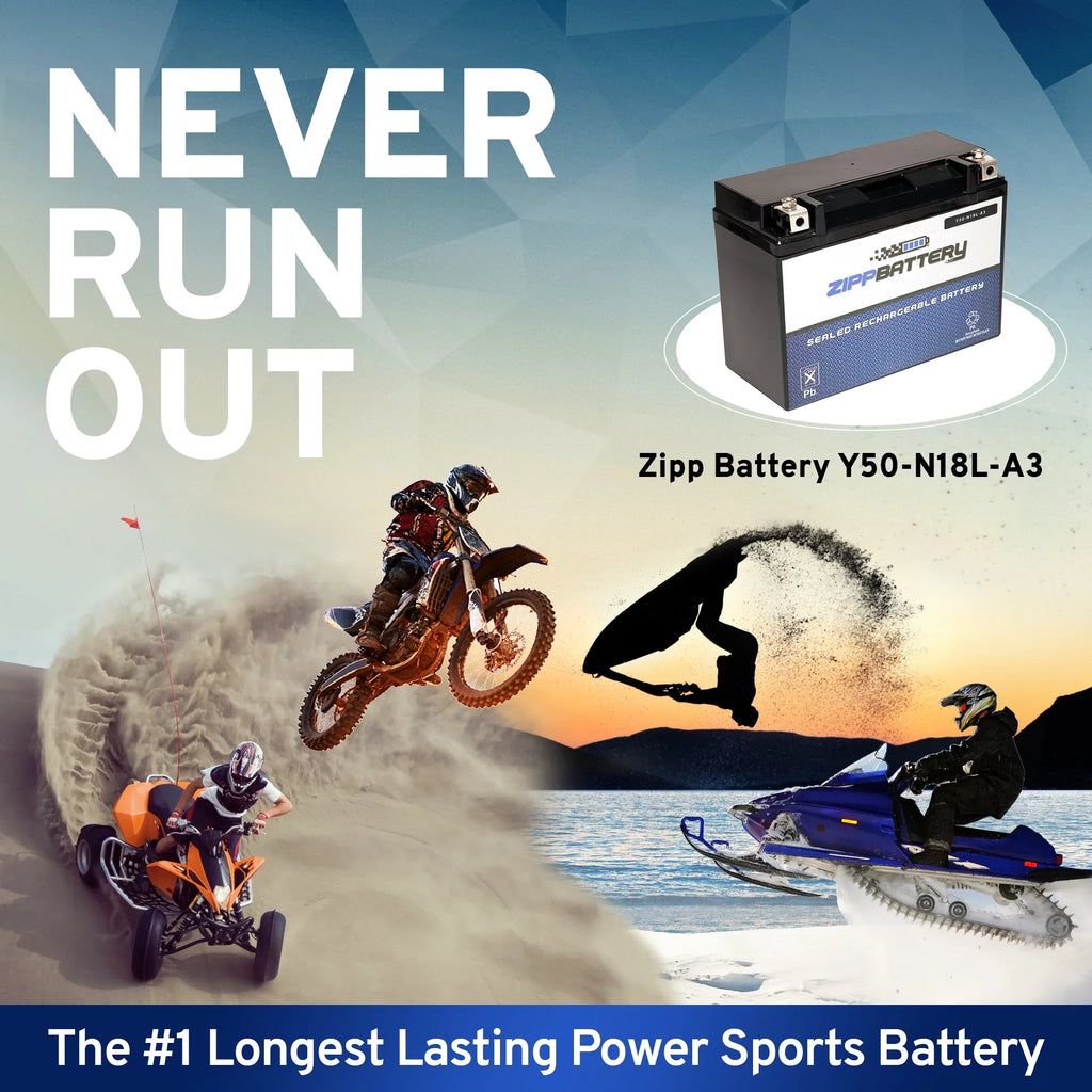 Zipp Battery Y50-N18L-A3 (50-N18L-A3 12 Volt,20 Ah, 260 CCA) Motorcycle Battery for  800cc R80gs R80st 1981