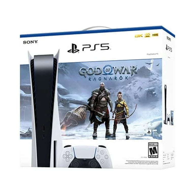 TEC New  PlayStation_PS5 Gaming Console (Disc Version) with God of War(GOW) Ragnarök Bundle