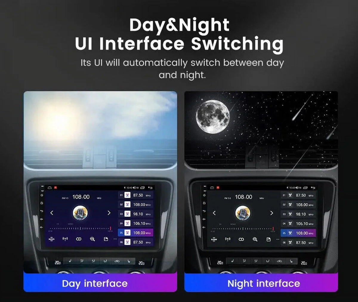 9" Android Car Stereo DSP AM/FM Radio GPS Navigation 4+32G Universal Double Din 1280X720 QLED Screen Wireless  Carplay Android Auto in-Dash Head Unit Multimedia Player,elements,Play Store,YouTube