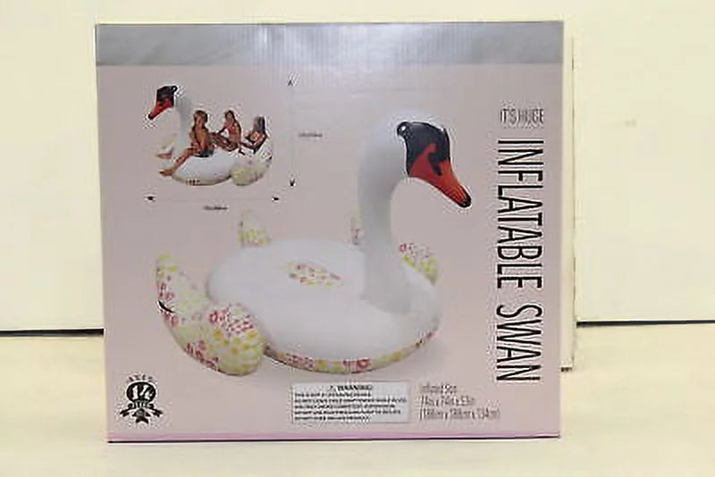 It's Huge Inflatable Swan Durable 16 Gauge Pool Lake River Float 74 x 74 x 53