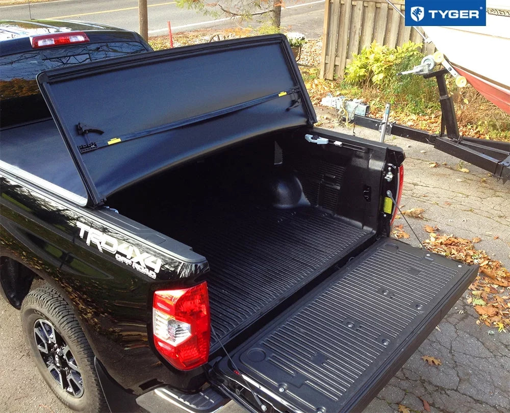 Tyger Auto T3 Soft Tri-fold Truck Bed Tonneau protector matching with 2007-2013  Tundra | 6.5' Bed | TG-BC3T1033 | Vinyl