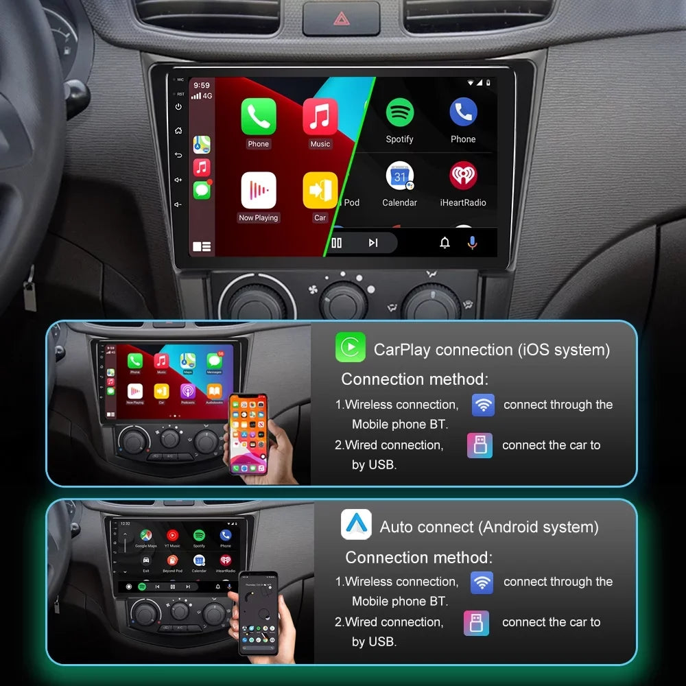 9" Android 12 Car Stereo Radio GPS Navi Carplay For  Fj Cruiser 2007-2014  2+32G