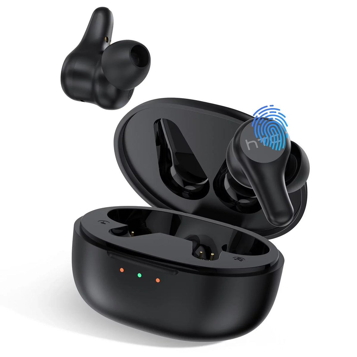 HTC True Wireless Earbuds Plus - Active Noise Cancellation IPX5 aqua impervious Bluetooth 5.0 Headphones with ENC, 24-Hour Playtime, Stereo in-Ear Touch Control Wireless Earphones