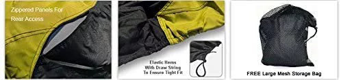 Weatherproof Jet Ski Covers for Yamaha EXR 2020 - Yellow/Black Color - All climate - Trailerable - Protects from Rain, Sun, UV Rays, and More! Includes Trailer Straps and Storage Bag