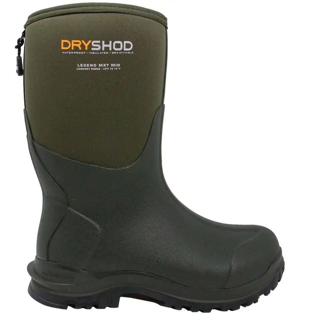 Dryshod Men's Legend MXT Mid Cut Moss/Grey Boot in Size 10
