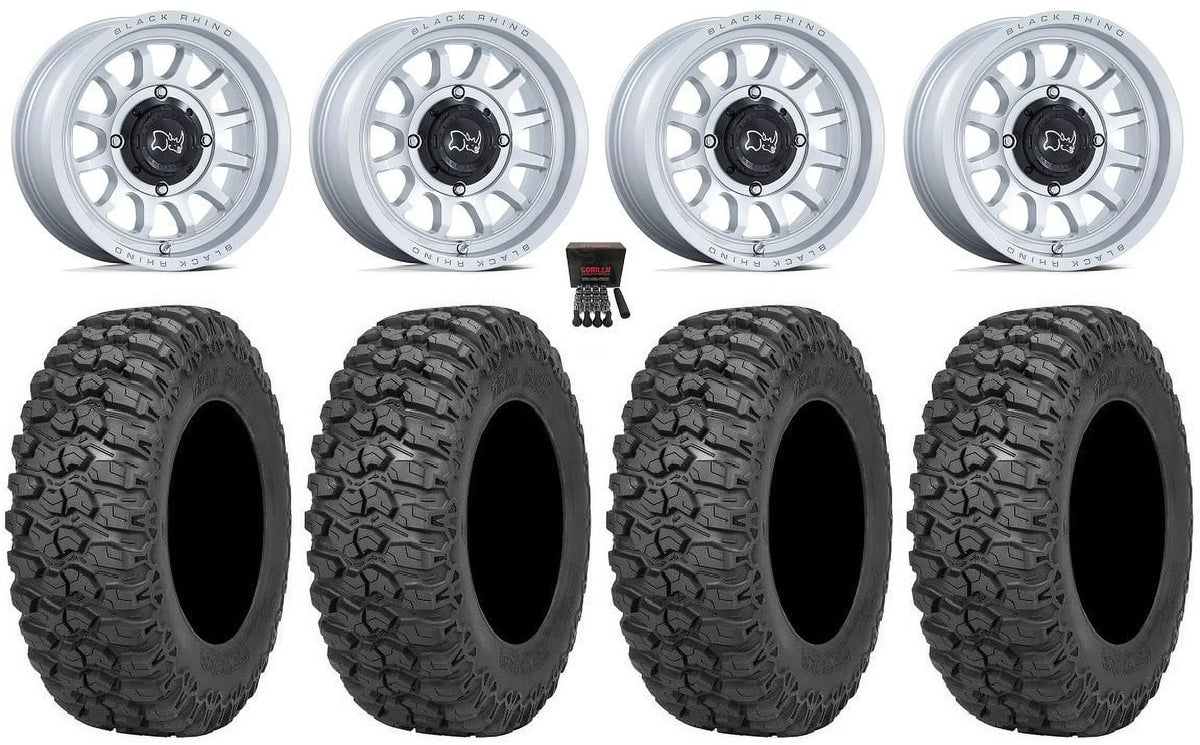 Black Rhino Rapid 15" Wheels Si 32" Trail Saw 2.0 Tires Can-Am Commander Maverick Renegade Outlander Defender