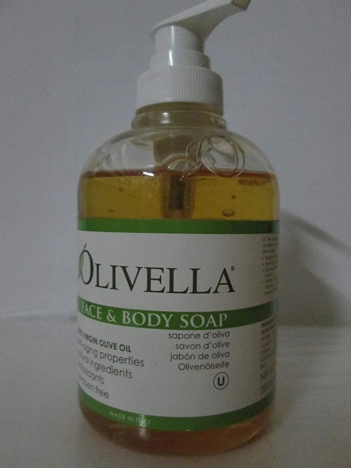 Olivella Virgin Olive Oil Face and Body Liquid Soap 10.14 oz Pack of 4