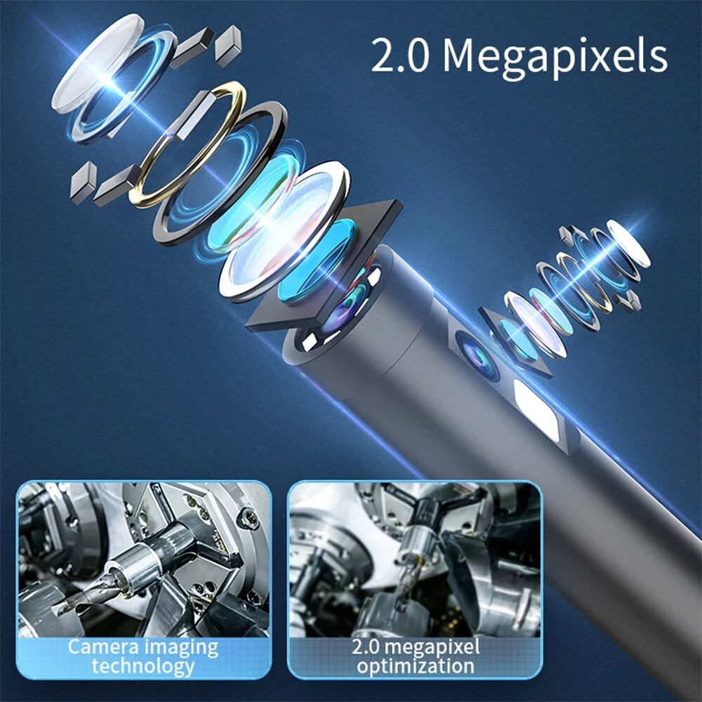 Type-C Endoscope Inspection Borescope Camera 7.9mm Built-in Adjustable LED Lights IP67 Waterproof for Android IOS Mobile Phone