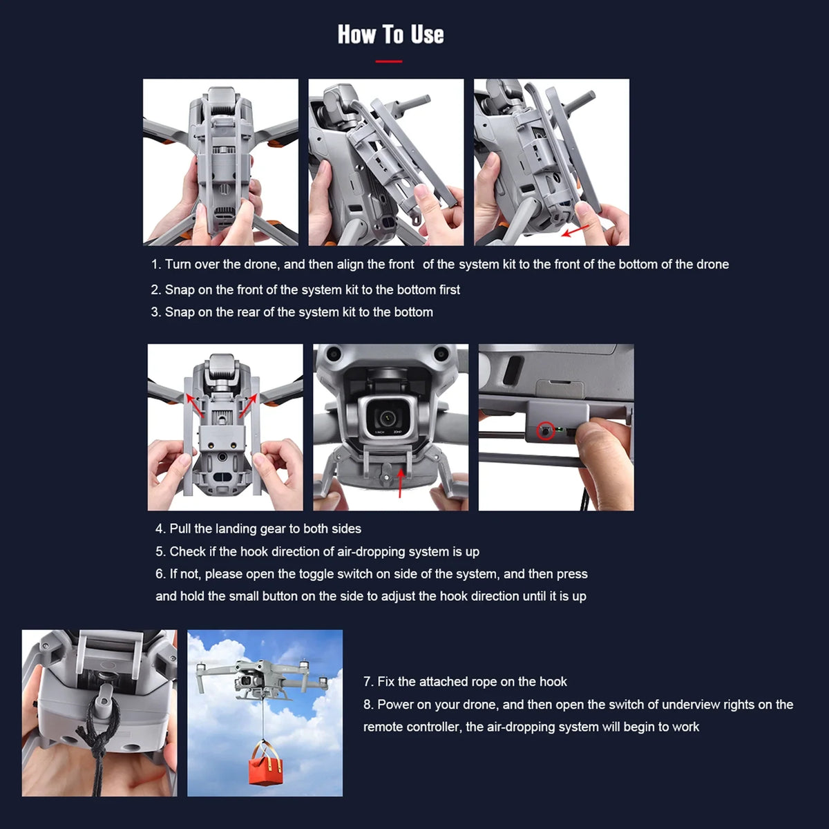Nebublu Transport Dispenser,Drop matching With Air 2s/ Mavic 2 Bait matching With Air Bait Payload Mavic Air And Drop matching With Air 2s/ Professional And Drop Air 2 Huiop