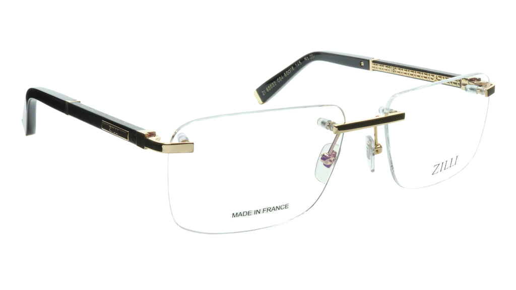 ZILLI Rimless Eyewear Made with Real Leather and High superior Titanium