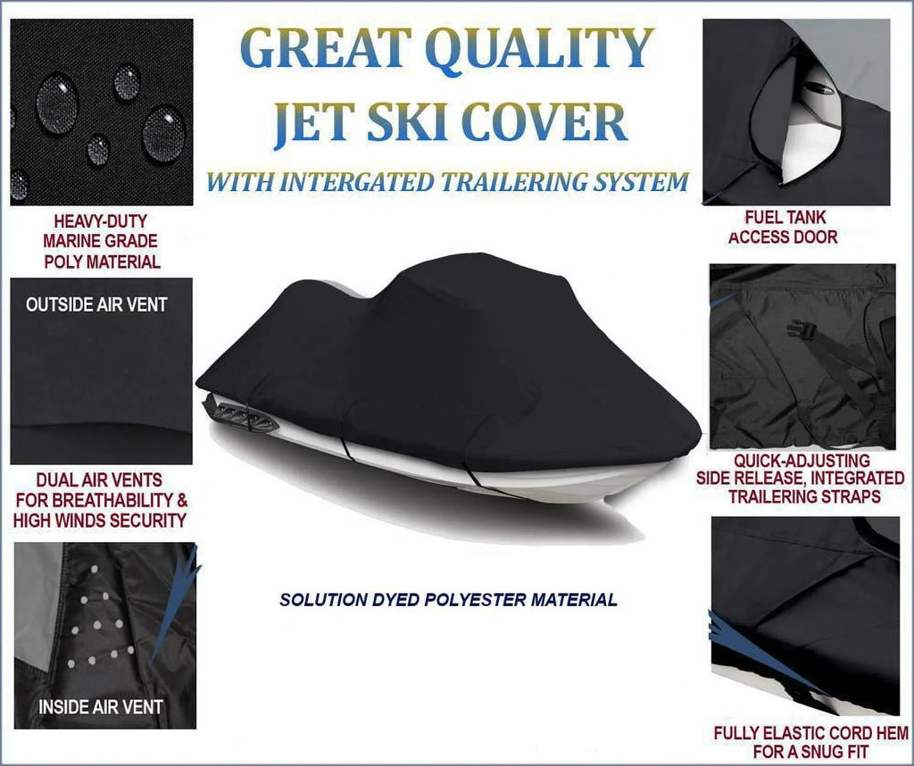BLACK 600 DENIER JetSki wrap suitable for Watercraft Jet Ski PWC wrap Sea Doo Sea-Doo GTR-X 230 2017 2018 2019