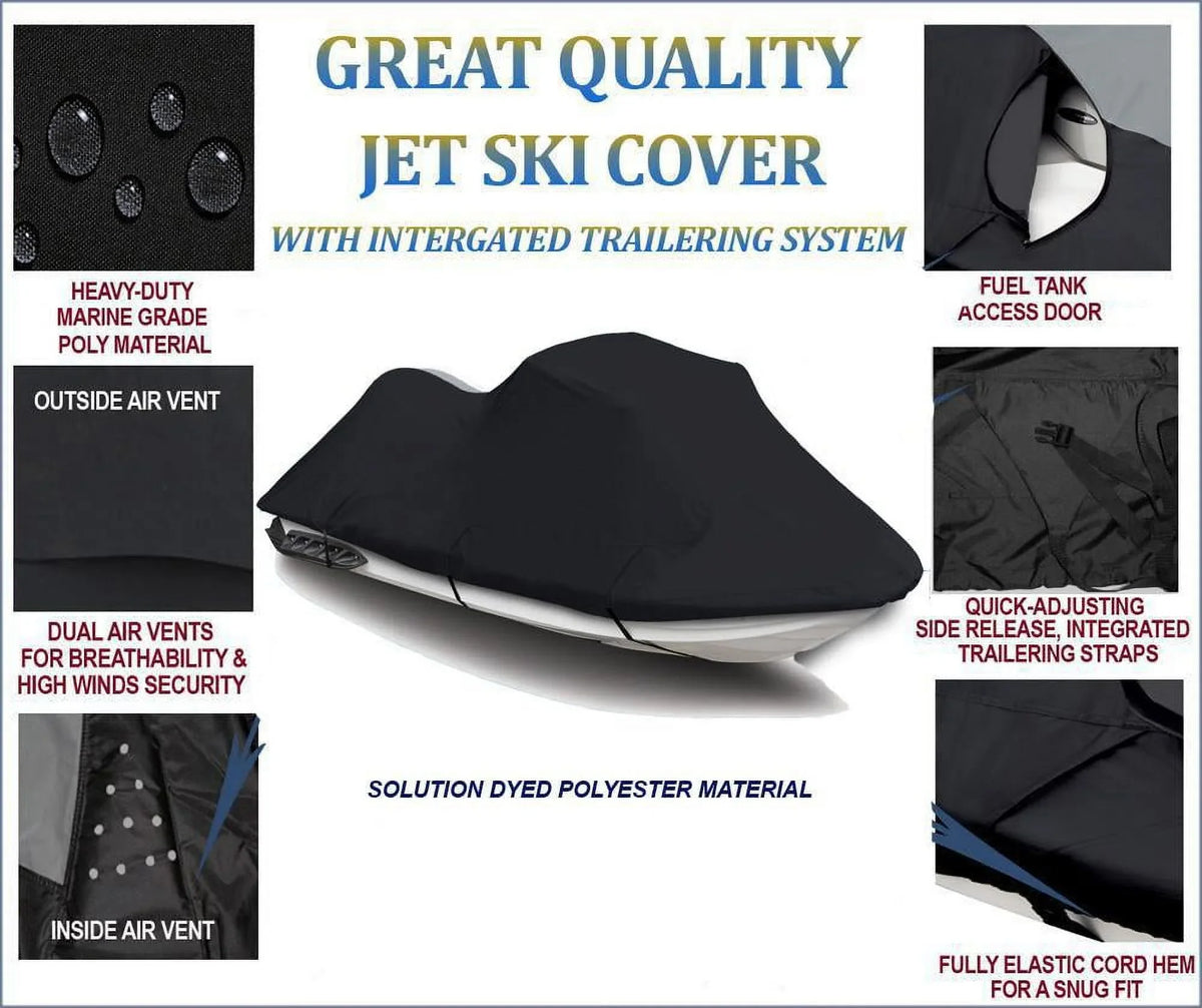 BLACK 600 DENIER JetSki wrap appropriate for JET SKI protector Sea Doo RXT 230 2018 2019
