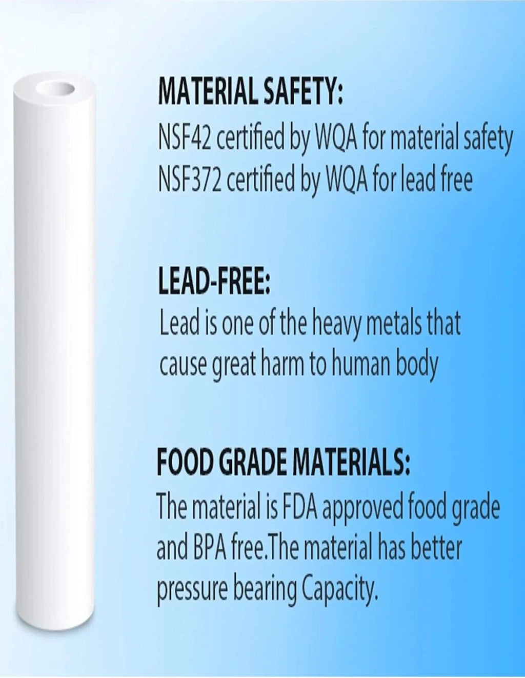 Pentek C1-20 suitable Carbon-Impregnated Filter Cartridge, 20" x 2-1/2, 5 Micr