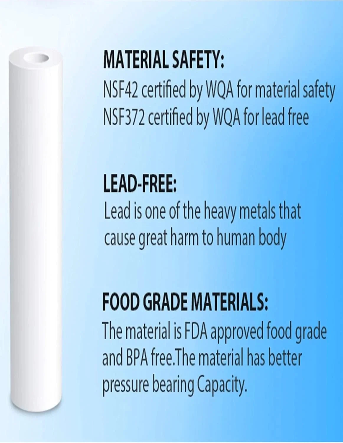 Pentek C1-20 suitable Carbon-Impregnated Filter Cartridge, 20" x 2-1/2, 5 Micr