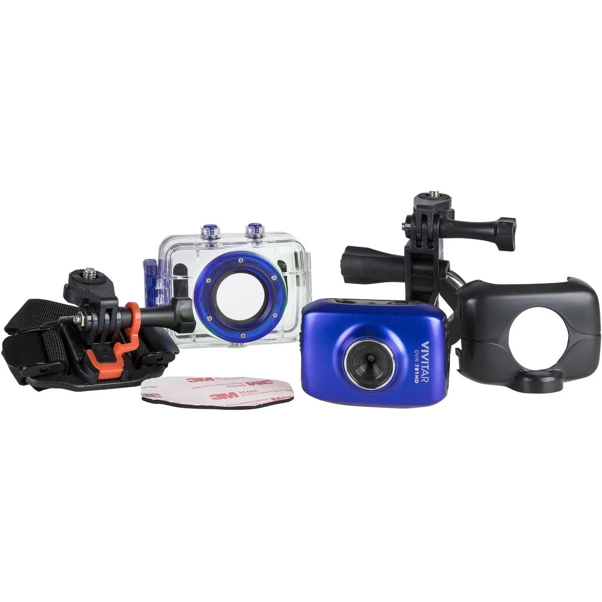 Vivitar DVR781 Pro Series 1.3 Megapixel 1.4" Display Action Camcorder with Accessories