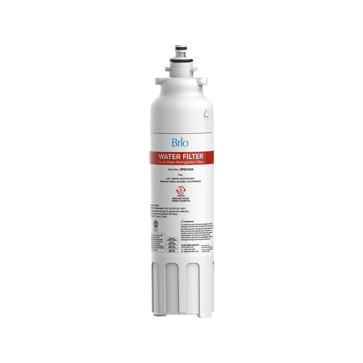Brio 6020A Refrigerator aqua Filter Replacement suitable With  LT800P, ADQ73613401 Kenmore 9490, 46-9490, ADQ73613402