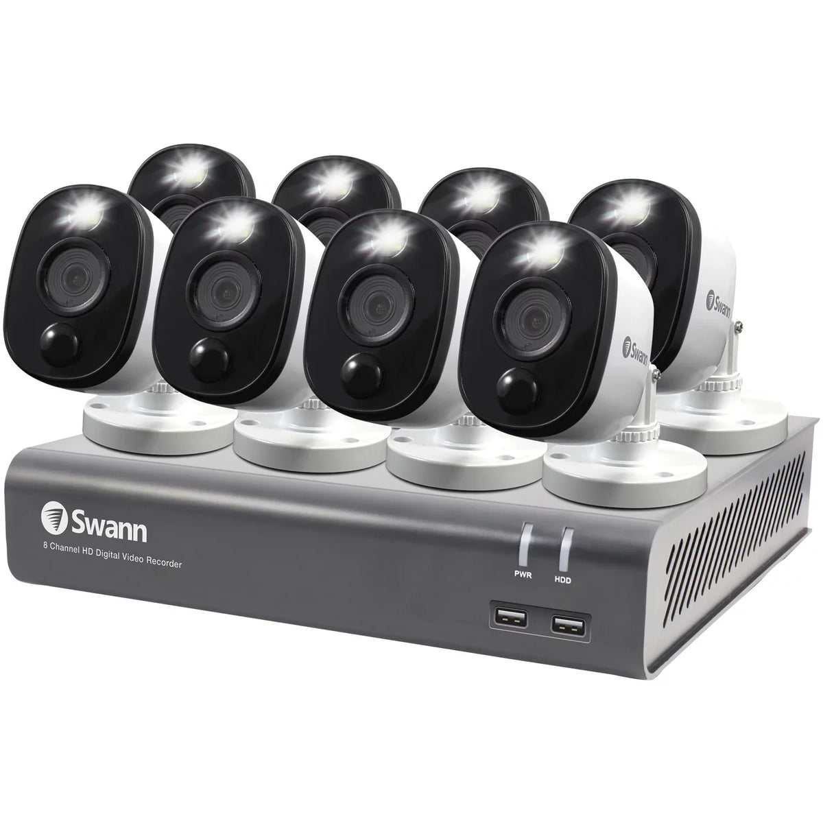 Swann SWDVK-845808WL-US 1080p Full HD Surveillance System Kit with 8-Channel 1 TB DVR and Eight 1080p Cameras