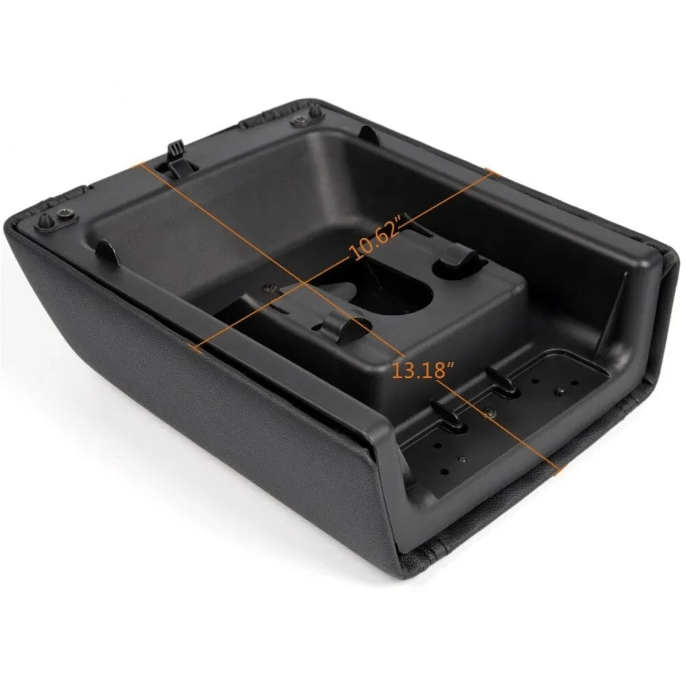 Teledu For 2004-2008  F-150 BLACK LEATHER CENTER CONSOLE ARM REST LID shield PAD