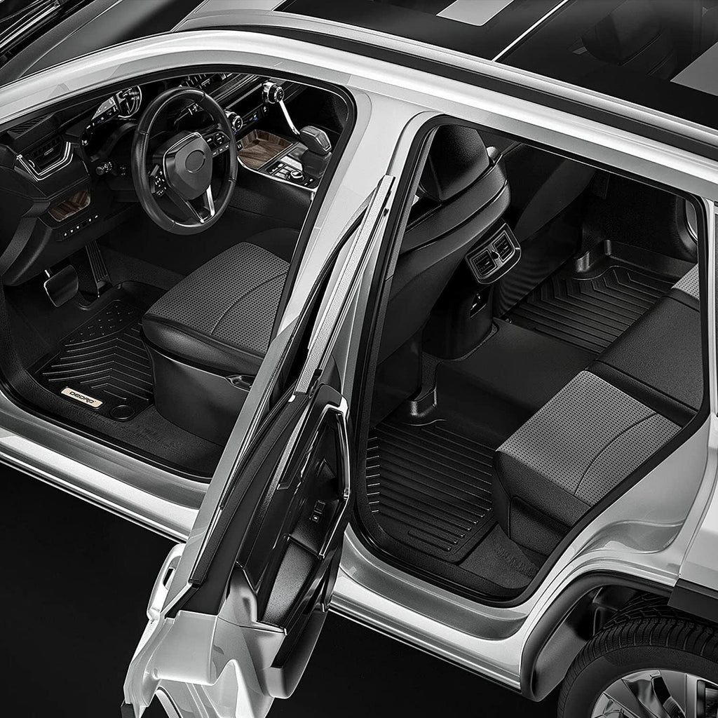 Ledkingdomus Floor Mats for 2019-2024 Subaru Forester 3D TPE Rubber Front & 2nd Seat 2 Row Liner Set All-climate