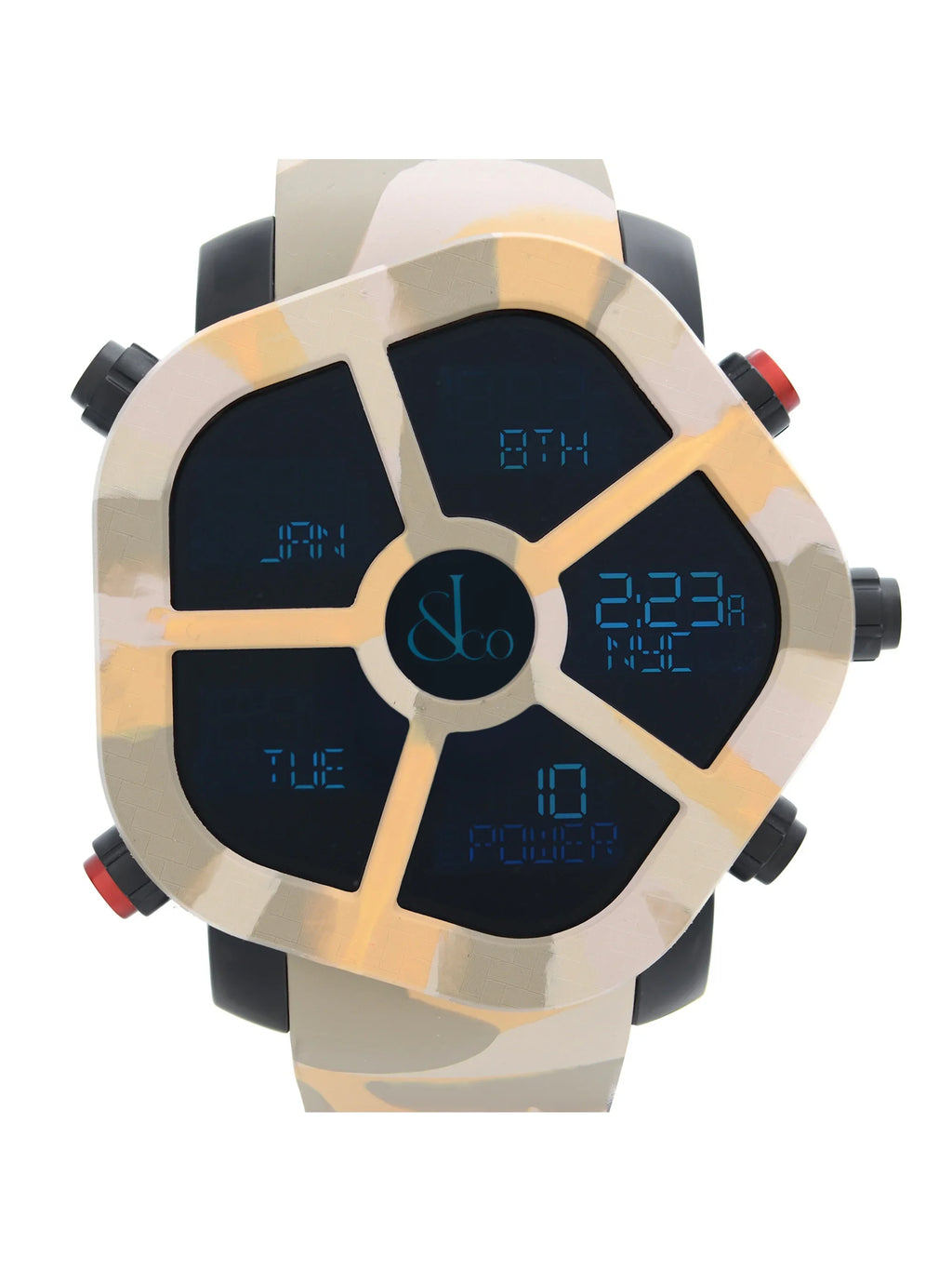 Ghost Carbon Bezel Camouflage Quartz Mens Watch GH100.11.NS.PC.ANQ4D. Jacob & Co