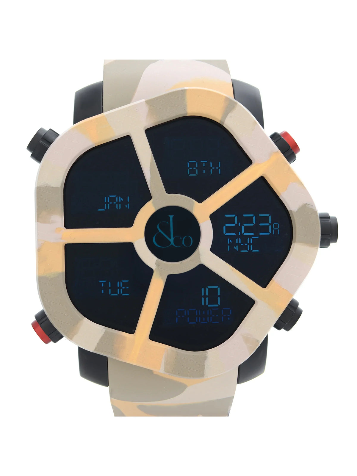 Ghost Carbon Bezel Camouflage Quartz Mens Watch GH100.11.NS.PC.ANQ4D. Jacob & Co