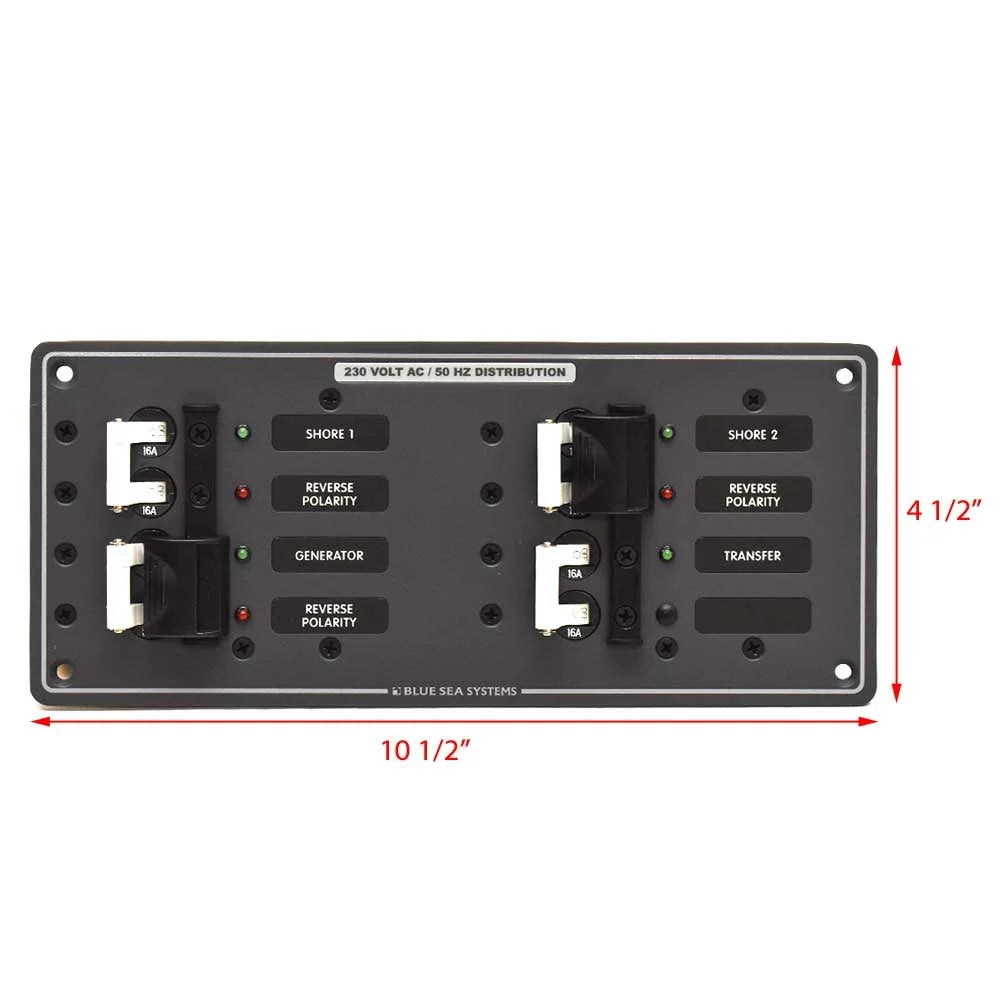 Blue Sea craft Power Distribution Panel 8598 | 230V AC Source Selector