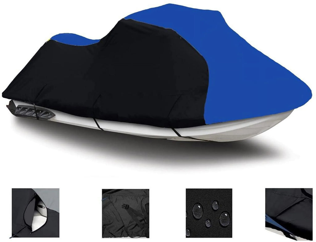 Black/Blue Heavy-Duty protector appropriate for Sea Doo Sea-Doo GTX Wake 155 2011 2012 2013 2014 2015 2016 2017 2018 Jet Ski wrap PWC protector New