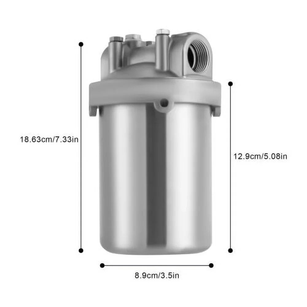 Commercial Heavy Duty moisture Filter Shell Housing- 5" Filter 3/4" Inch Npt Inlet