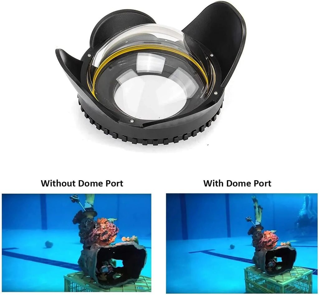 Seafrogs 60M Underwater Camera Housing w/ Dome Port & Two Hands Aluminium Tray Kit, Waterproof case for  RX100 I II III IV V RX100 M2 M3 M4 M5