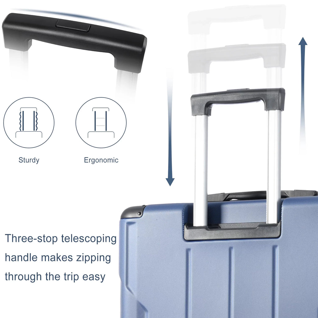Hardside Expandable Luggage Double 360°Spinner Upright Hardshell Suitcase with TSA Lock Lightweight, Hardshell Luggage Spinner Suitcase, 20"