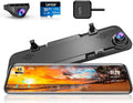 JOMISE K17 Dash Cam 4K GPS 12" Rear View Mirror Camera 2160P Ultra HD Front and Rear Night Vision Parking Assistante 64GB Card