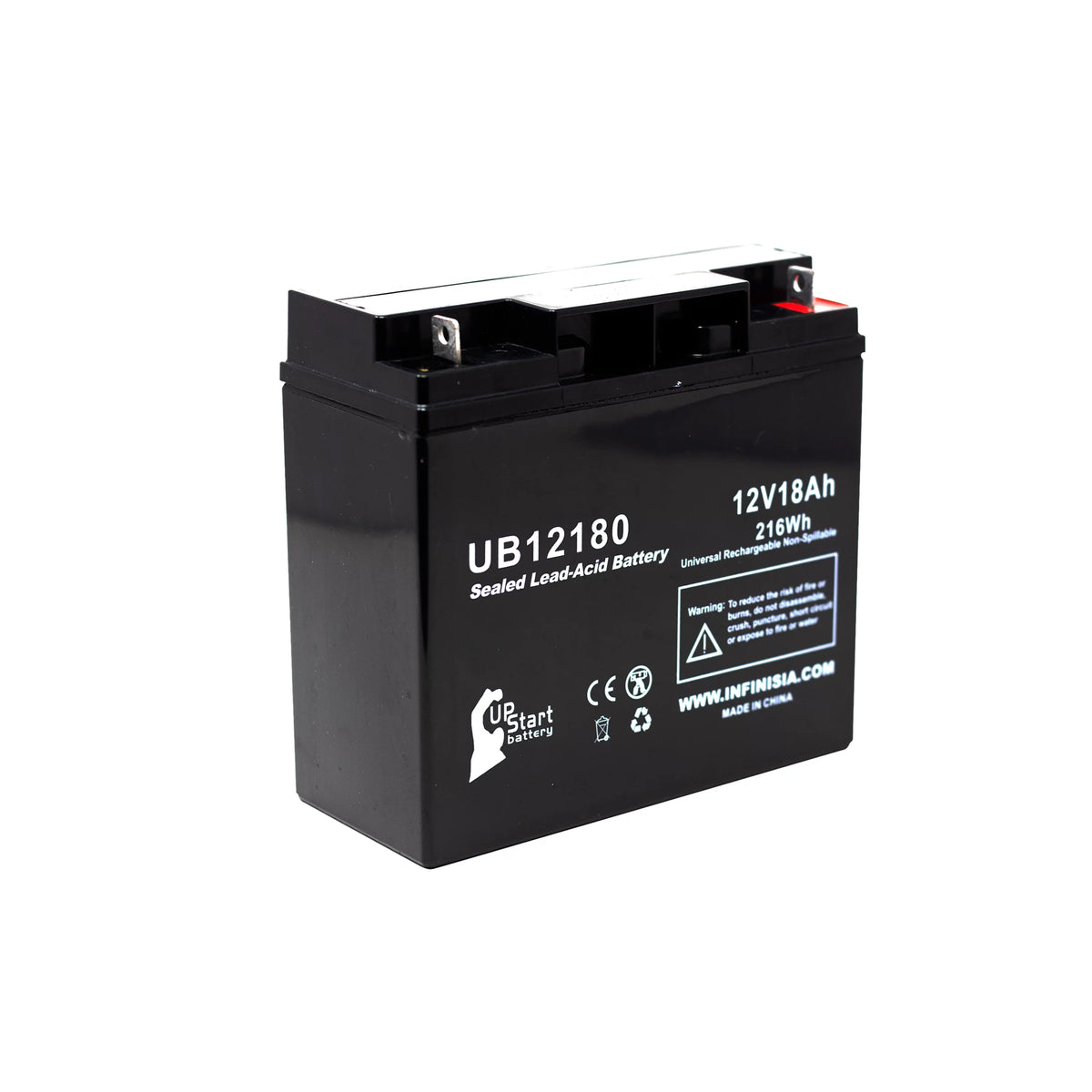 suitable EAGLE PICHER BATTERIES CFMP12V18 Battery - Replacement UB12180 Universal Sealed Lead Acid Battery (12V, 18Ah, 18000mAh, T4 Terminal, AGM, SLA)