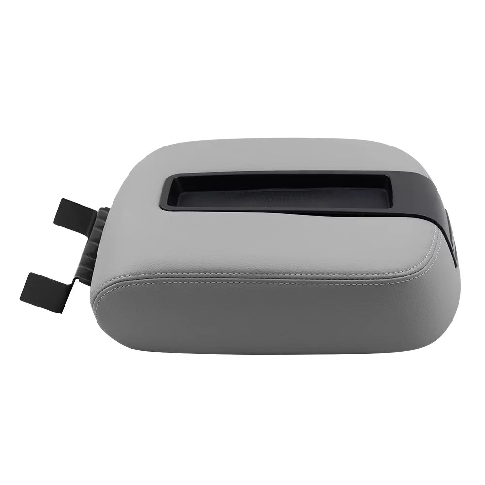 Brock Replacement Gray Center Console Armrest Lid wrap appropriate with 2007-2013 Silverado Sierra Tahoe Escalade Pickup Truck with Full Center Console