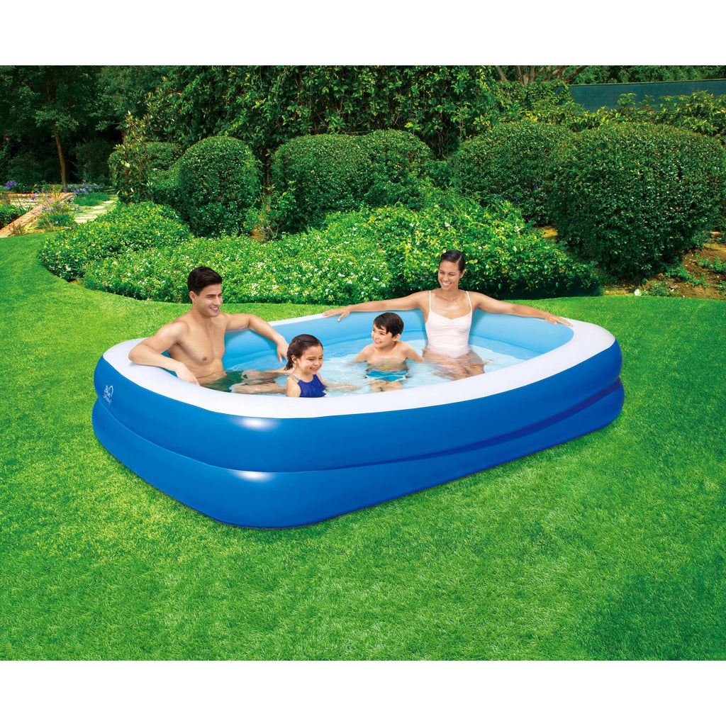 Blue Wave 103" x 69" x 22" Deep Inflatable Rectangular Family Pool w/protector