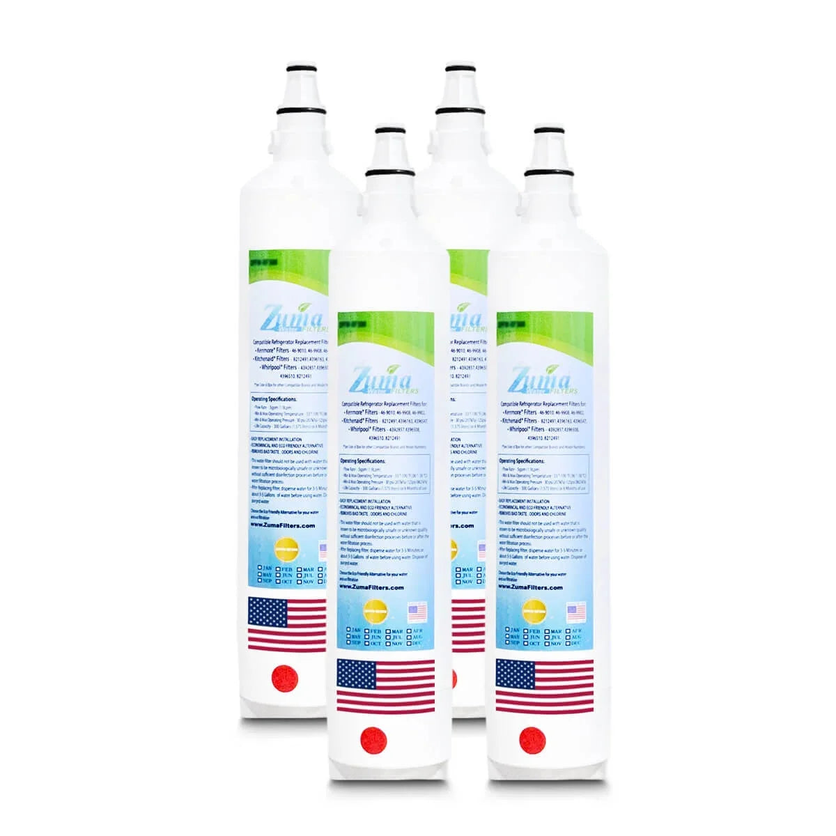 ZUMA Brand , moisture Filters , Model # ZWFZ1-RF750 , appropriate with Subzero® IT36CIIDLH - 4 Pack - Made in U.S.A.