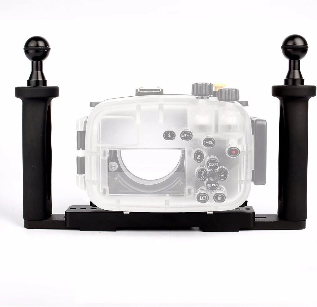 Seafrogs 60M Underwater Camera Housing w/ Dome Port & Two Hands Aluminium Tray Kit, Waterproof case for  RX100 I II III IV V RX100 M2 M3 M4 M5