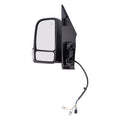 Brock Replacement Driver Side Power Mirror Textured Black with Heat, Signal, Blind Spot Detection & Manual Fold without Camera matching with 2019-2020 Sprinter Cargo 1500/2500/3500 (907)