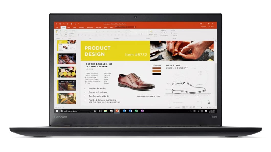 ThinkPad T470s Touch Windows 7 Pro Laptop -  Core i7-7600U, 20GB RAM, 128GB SSD, 14" IPS FHD (1920x1080) Matte Touchscreen, Fingerprint Reader, Smart Card Reader, Black Color