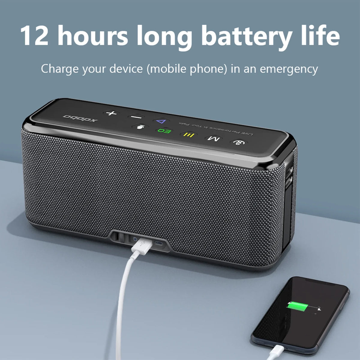 Tomshine XDOBO X8 MAX Portable Wireless Speaker 100W, IPX5 Waterproof, Stereo, HiFi Sound, AUX/USB/TF Card, Subwoofer, Party Use