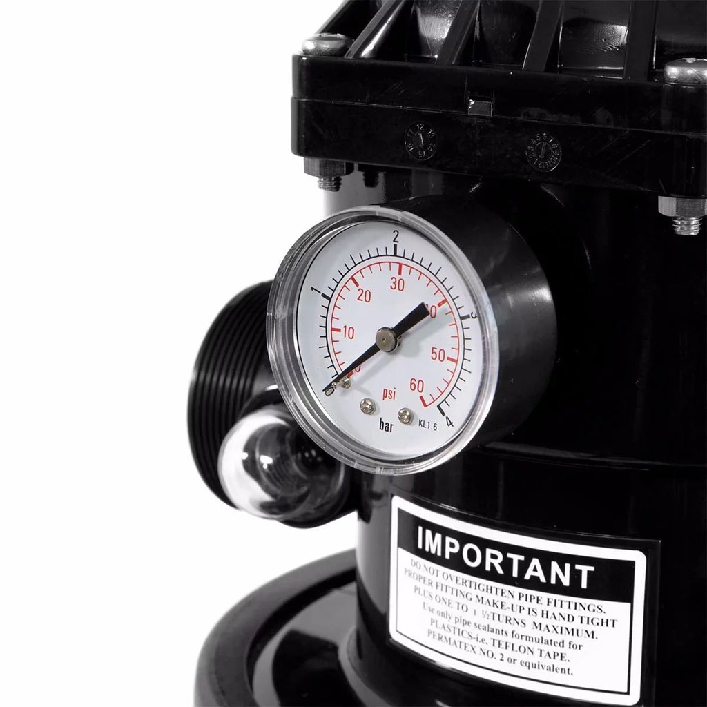 XtremepowerUS Sand Filter System 19", Pressure aqua, 360 degree rotation of valve 24,000 Gallons, Gray