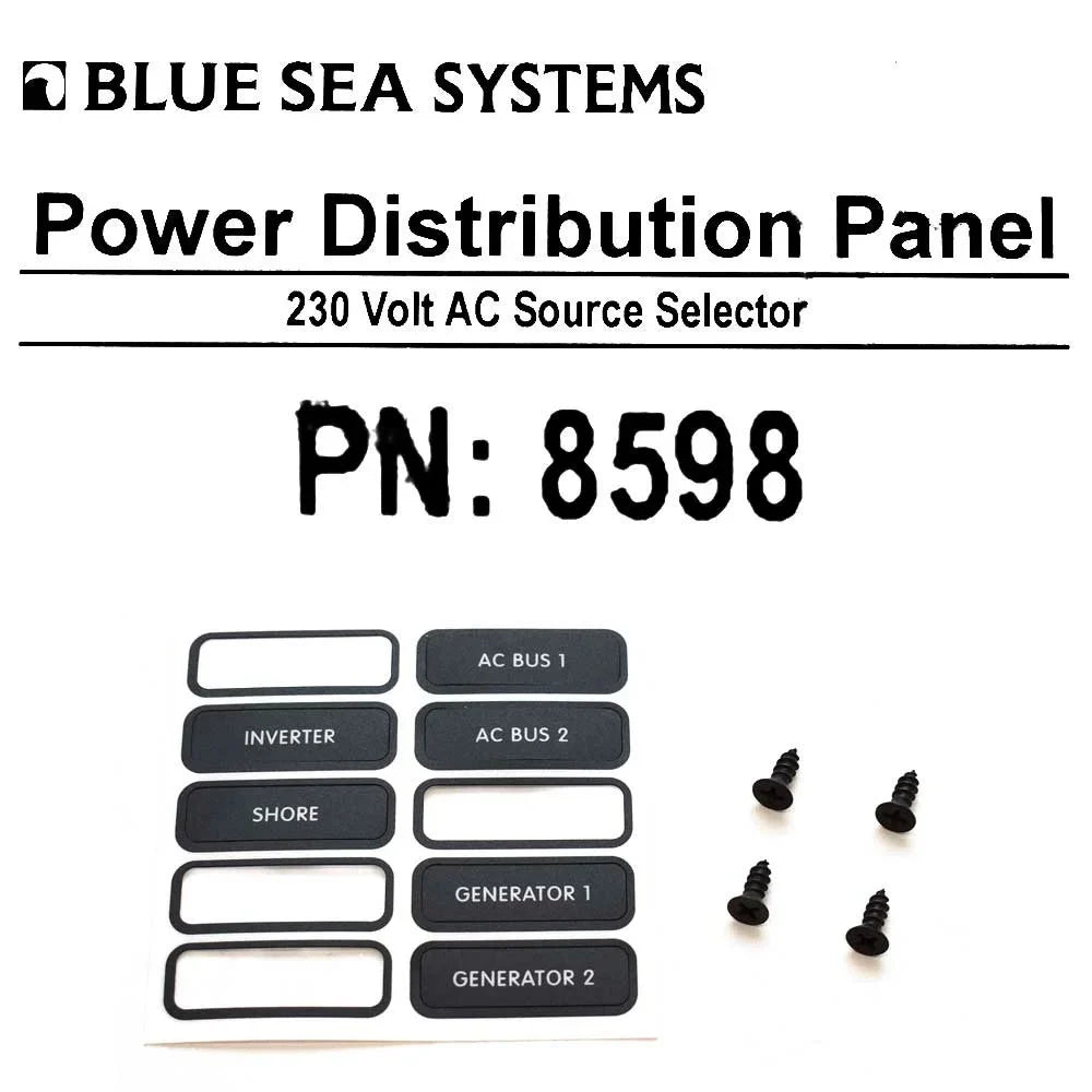 Blue Sea craft Power Distribution Panel 8598 | 230V AC Source Selector