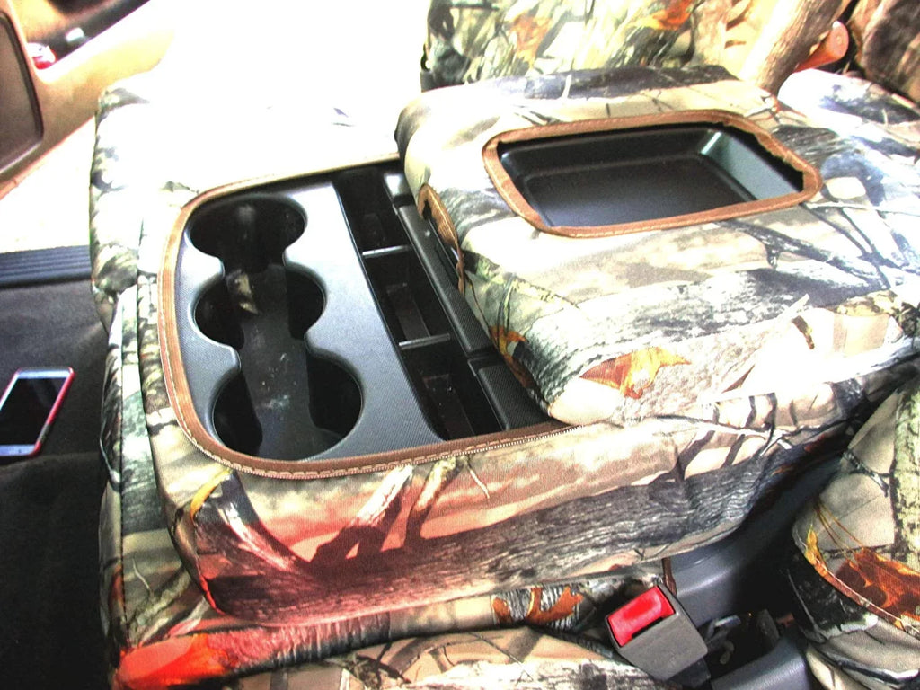 In Camo Endura. C1141 2014-2019 Chevy Silverado Front 40/20/40 Split Bench Seat with Opening Center Console and Non Opening 20 Section Seat Bottom