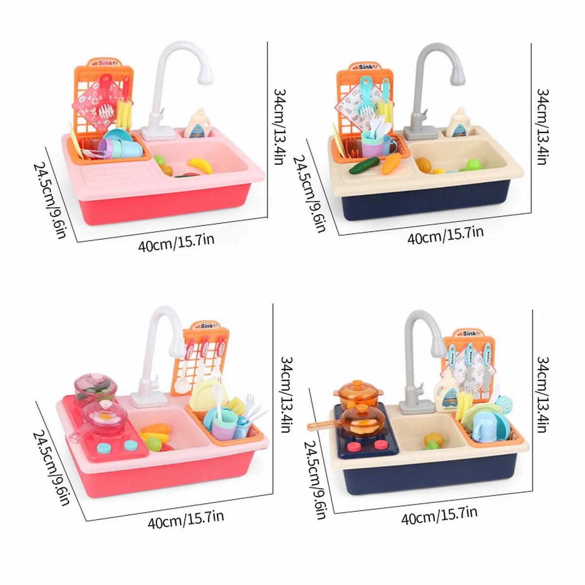 Kitchen Sink Toys Children Electric Dishwasher Playing Toy With Running liquid Automatic aqua Cycle System Play House Pretend Role Play Toys for Boys Girls Alphabet Board Game Board for Toddlers