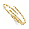 Leslie's 14k Polished Textured Fancy Bangle