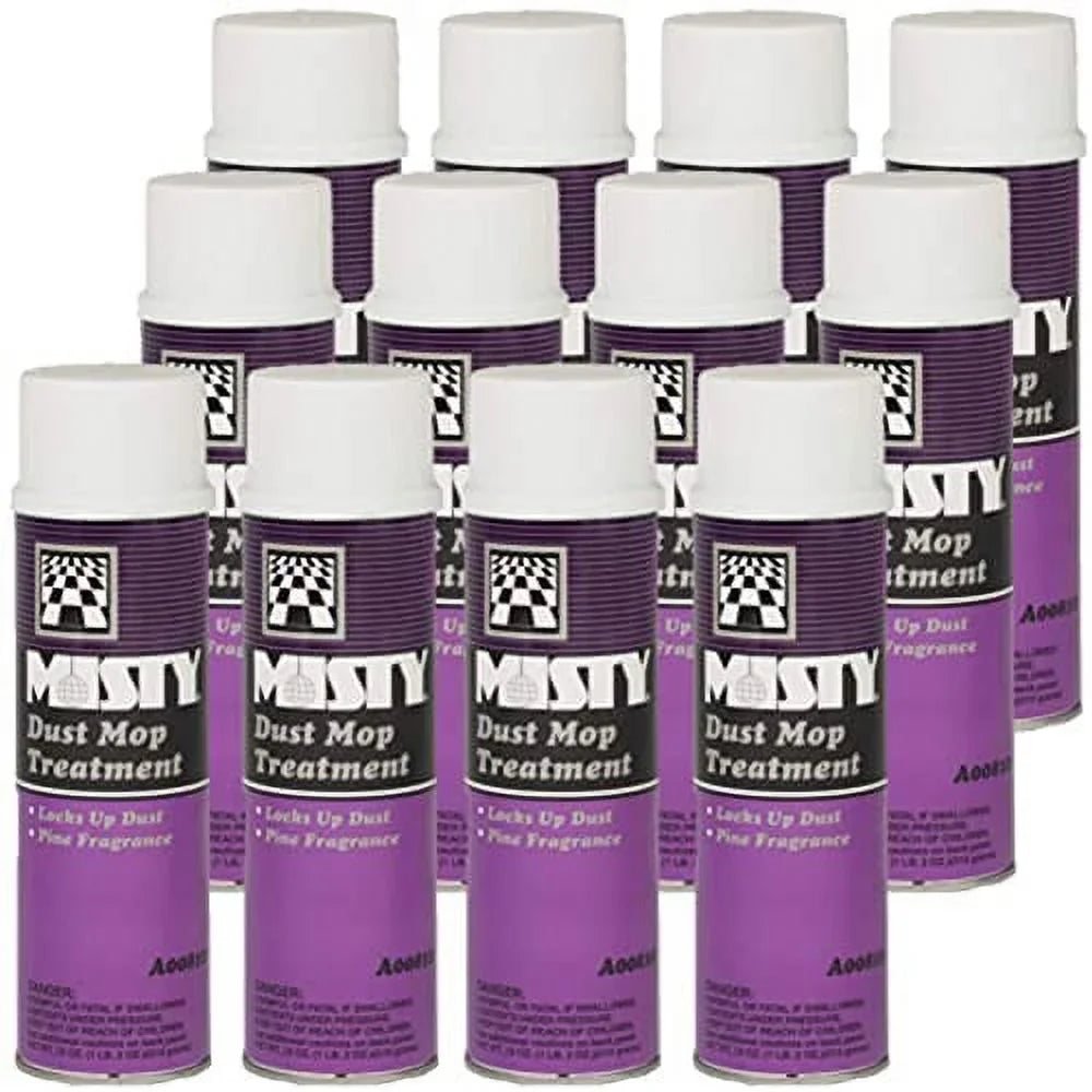Misty Dust Mop Treatment Spray - 18 Ounce (Case of 12) 1003402 - Janitorial Grade Spray, Acts Like A Dust Magnet