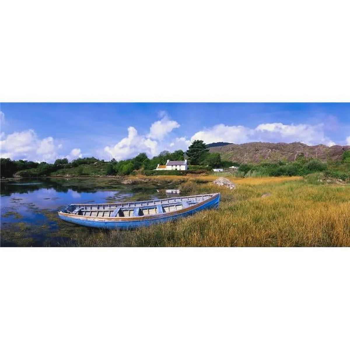Ellens Rock Glengarriff Co Cork Ireland - Rowboat On The Shore Poster Print by The Irish Image Collection, 30 x 12
