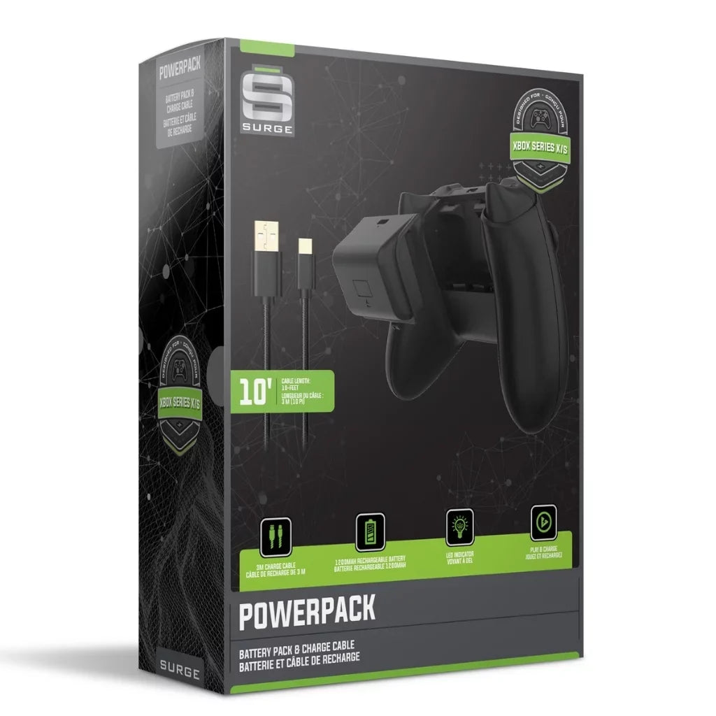 Xbox Series S 512GB Console with POWERPACK USB-C Charge Cable & Battery and CHARGEDOCK Dual Charge Base Bundle