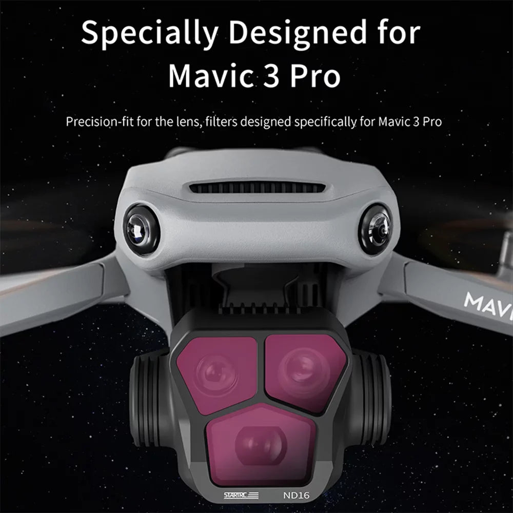 Docooler  4-Pack  Filters ND8ND16ND32ND64 Lens Filter Aluminum Material AGC Optical Glass Waterproof Scratch-protected -reflective Coatings matching with  Mavic 3 Pro