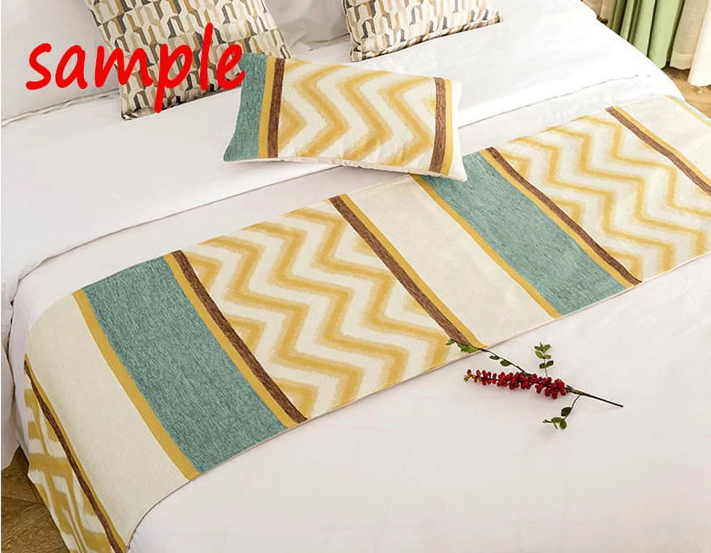 GCKG outstanding Ocean Wave Bed Runner, Shark Underwater World Bed Runners Scarves Bed Decoration 20x95 inch