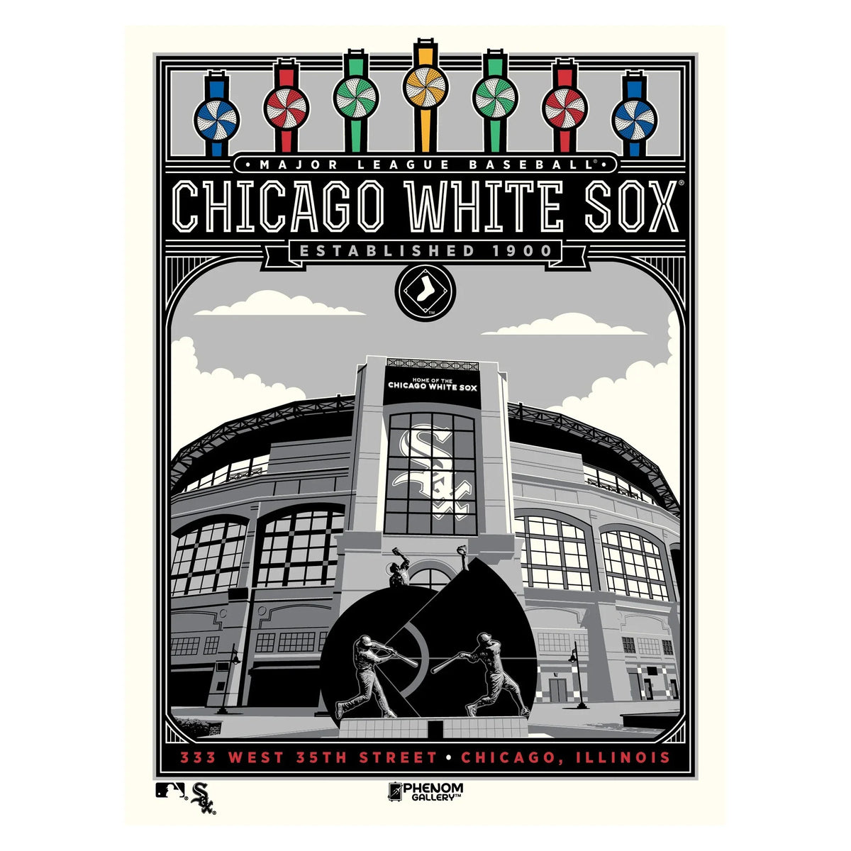 Phenom Gallery  Chicago White Sox 18" x 24" Stadium Serigraph